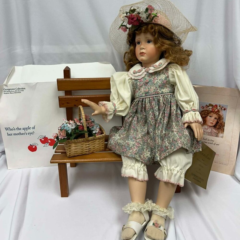Caroline by Pamela Phillips Sweethearts of Summer Georgetown Porcelain Doll, NIB